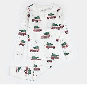 Petit Lem Festive Cars on Off-White 2-Piece PJ Set 24M